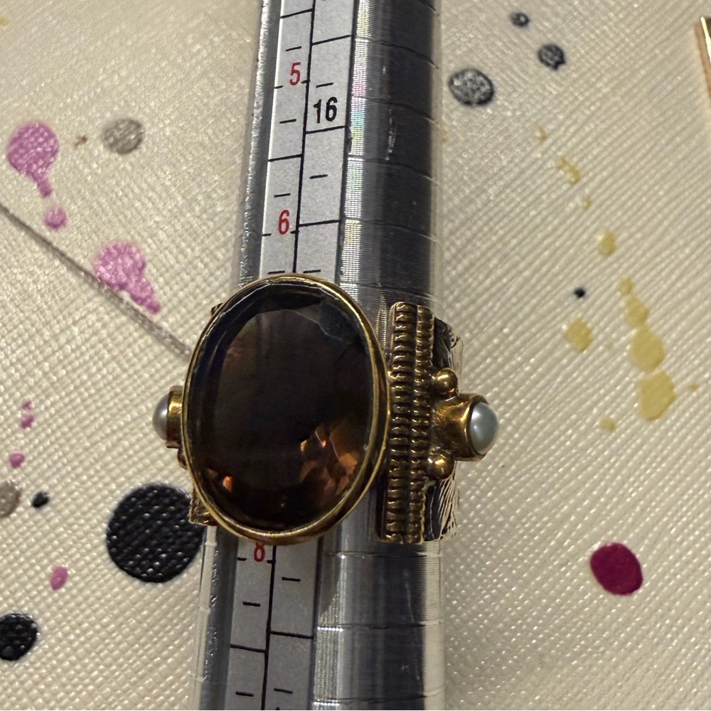 Elegant natural smoky quartz Ring - Picture 10 of 13